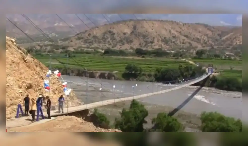 En el poblado de Septen se halla el puente colgante más grande de la región. Foto: GRLL En el poblado de Septen se halla el puente colgante más grande de la región. Foto: GRLL