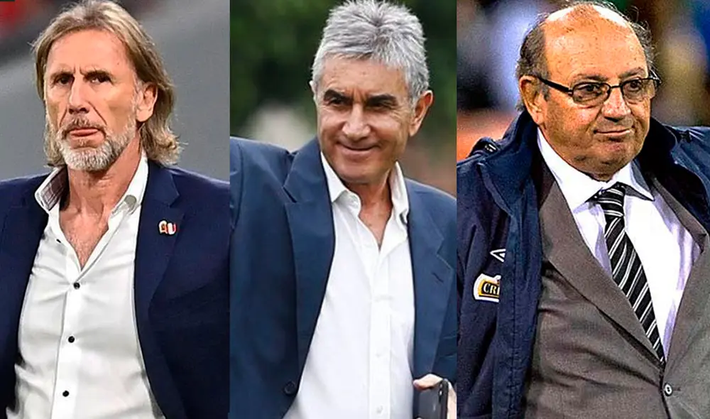 Ricardo Gareca, Juan Carlos Oblitas y Sergio Markarián son tres de los técnicos que más partidos dirigieron a Perú. Foto: composición/La República Ricardo Gareca, Juan Carlos Oblitas y Sergio Markarián son tres de los técnicos que más partidos dirigieron a Perú. Foto: composición/La República