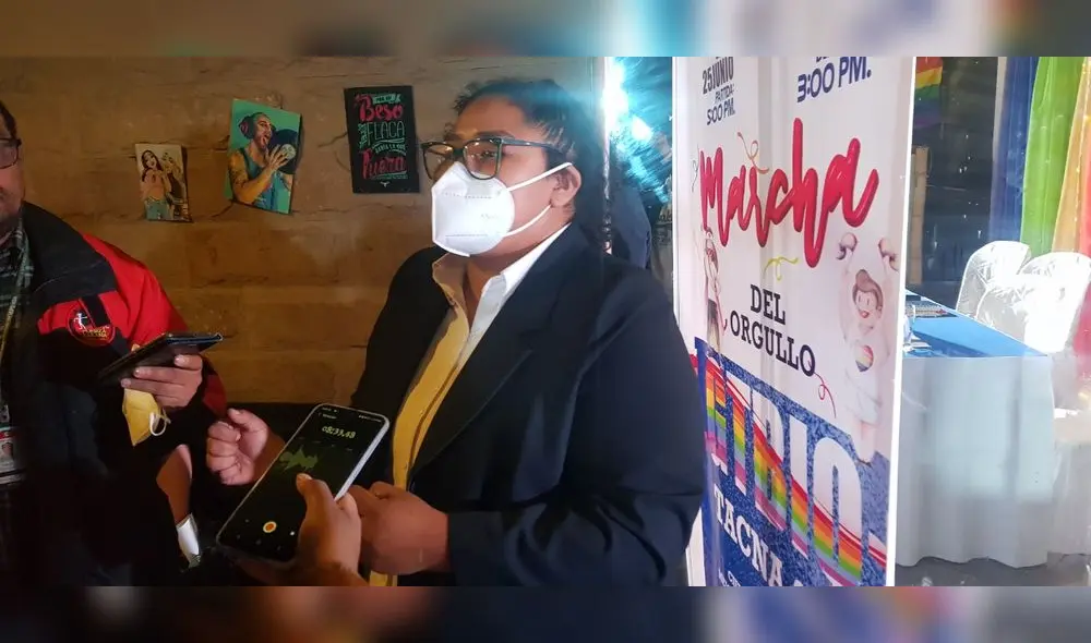 Ingrid Grandez Mendoza, integrante del colectivo Comunidad Arcoiris Foto: La República