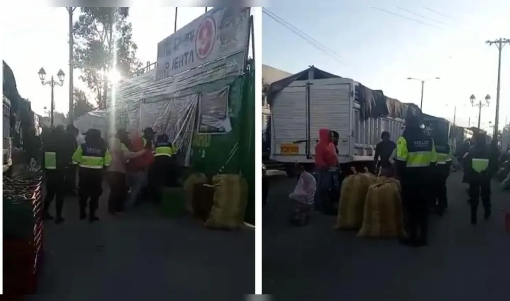 Gresca entre serenazgo y comerciantes del mercado de Huancaro.