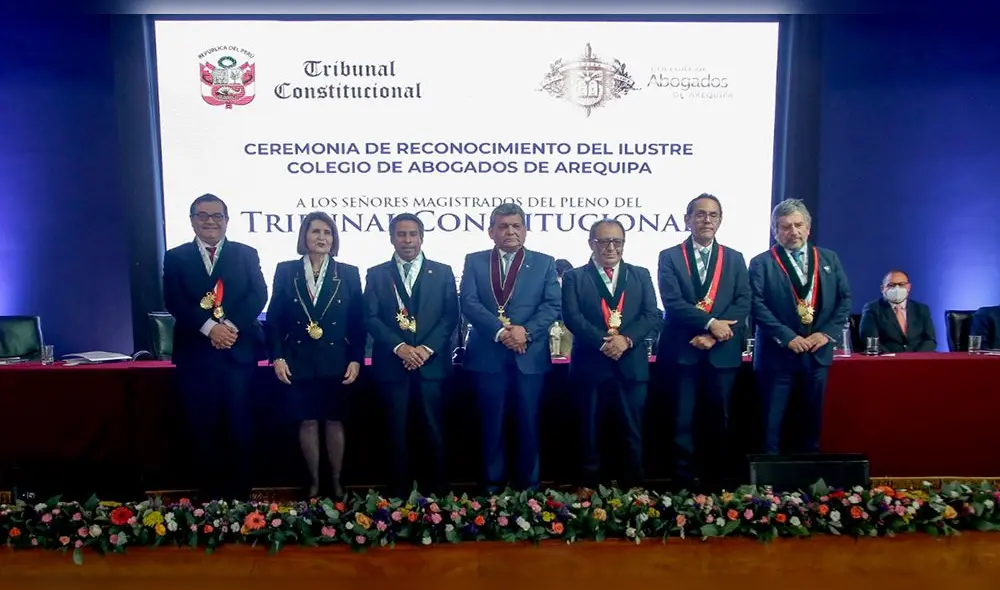 Magistrados del Tribunal Constitucional estuvieron en ceremonia realizada en Arequipa. Foto: La República / Rodrigo Talavera
