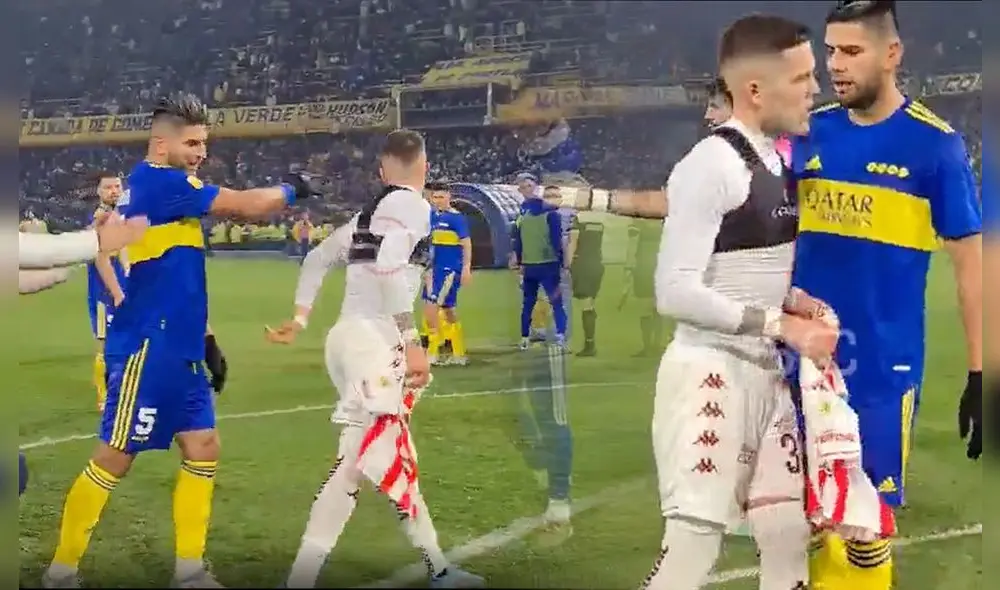 Carlos Zambrano empujó al jugador de Unión tras el agónico gol. Foto: captura ESPN