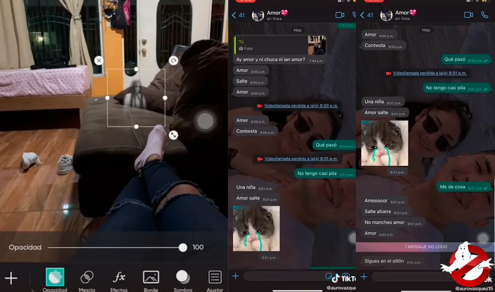 El muchacho quiso ayudar desesperadamente a su novia. Foto: composición/ @klvc.02/TikTok El muchacho quiso ayudar desesperadamente a su novia. Foto: composición/ @klvc.02/TikTok