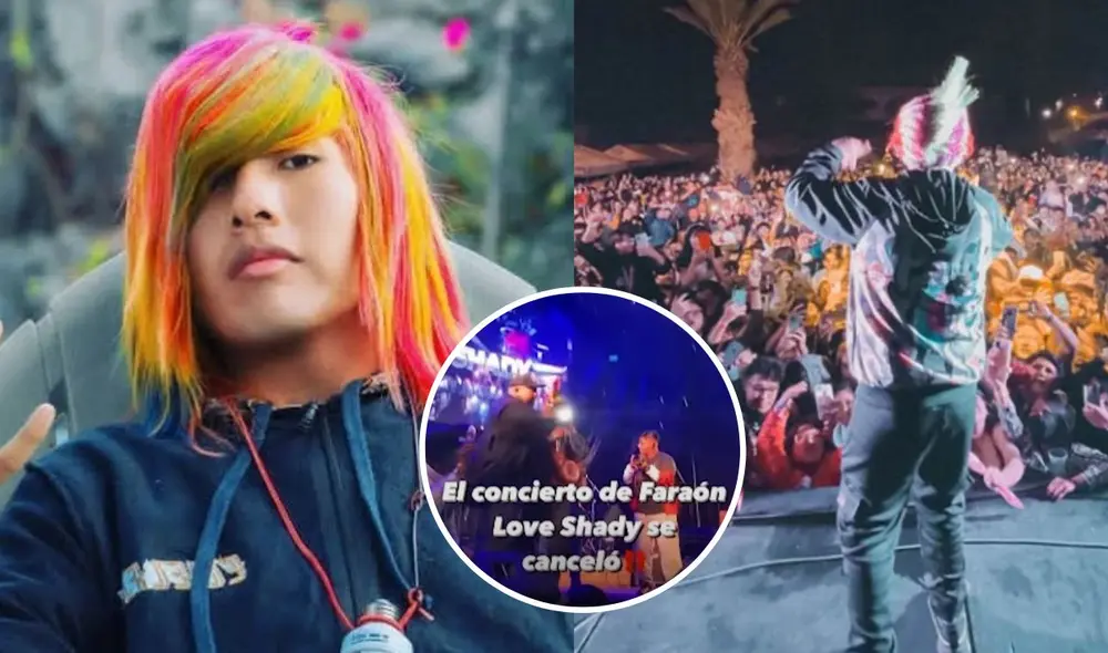 Faraón Love Shady es sacado del escenario. Foto: composición/ captura de Instagram/ difusión