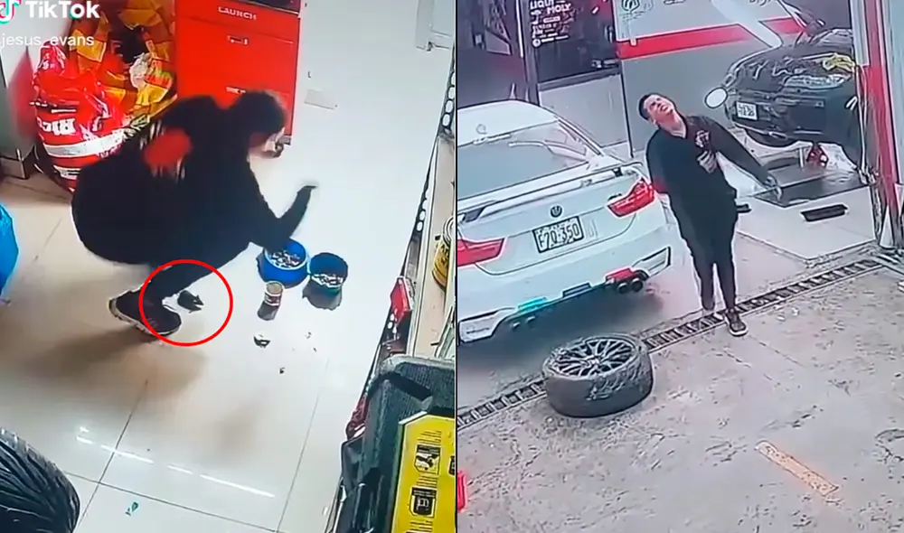 El joven salió corriendo al asustarse con la presencia del roedor. Foto: captura de TikTok