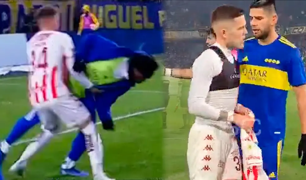 Ambos defesnores protagonizaron una pelea ante el rival. Foto: composición captura de ESPN