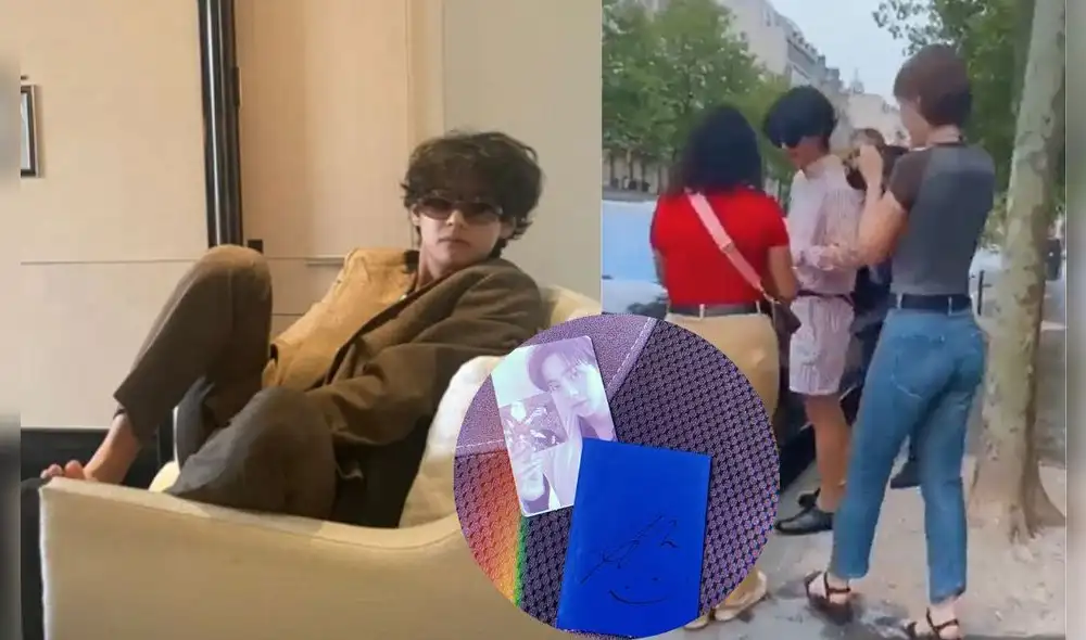 Taehyung de BTS enamora a ARMY con adorable gesto. Foto: composición/Twitter