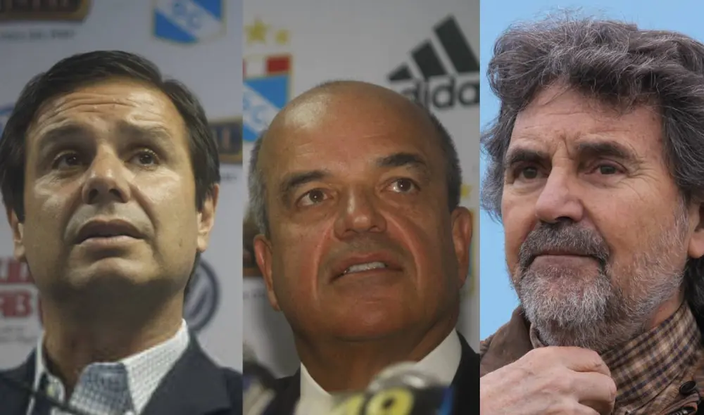 De los exdirectivos de Cristal que firmaron dicho comunicado están Cantuarias, Cúneo y Lombardi. Foto: composición/Manuel Hidalgo/Ricardo Navarro