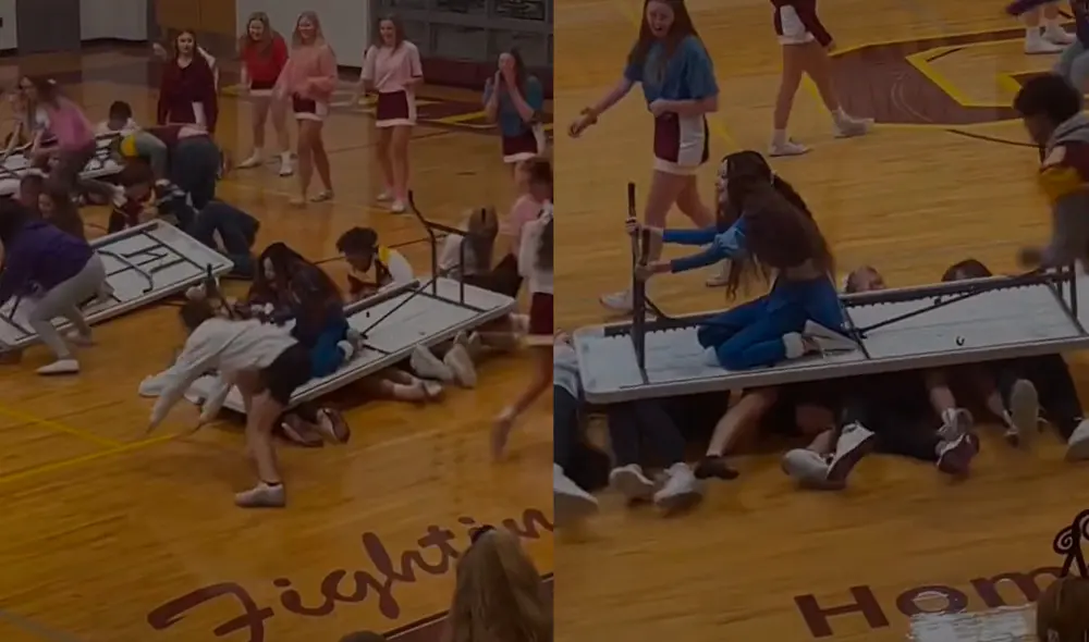 Los jóvenes compitieron rápidamente para vencer a sus oponentes. Foto: captura de TikTok