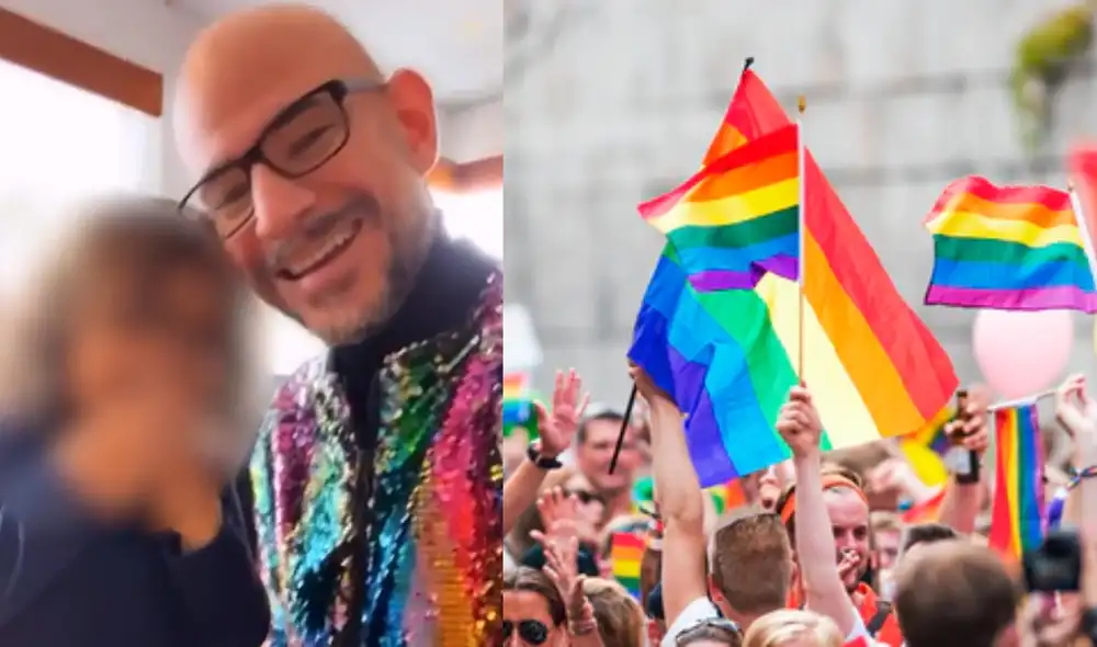 Ricardo Morán muestra cómo irá vestido a la marcha por el Día del Orgullo. Foto: captura de Twitter/ Thomas M. Gibbons