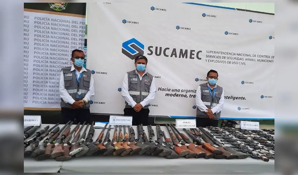 A nivel nacional todas las sedes de Sucamec recibirán las armas. Foto: Sucamec