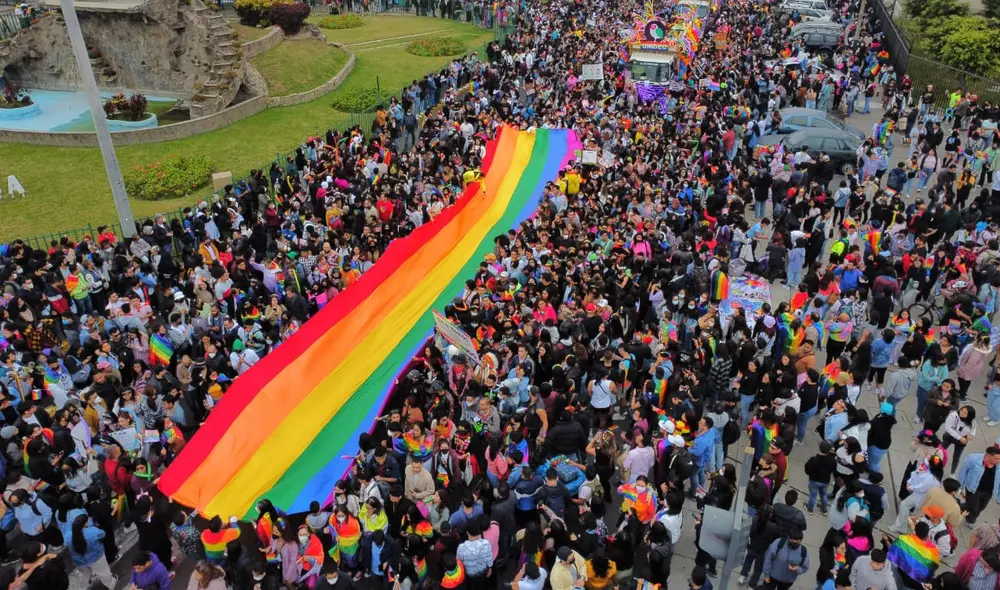 La Marcha del Orgullo LGBTIQ+ se desarrolló este sábado 25 de junio de 2022. Foto La República La Marcha del Orgullo LGBTIQ+ se desarrolló este sábado 25 de junio de 2022. Foto La República