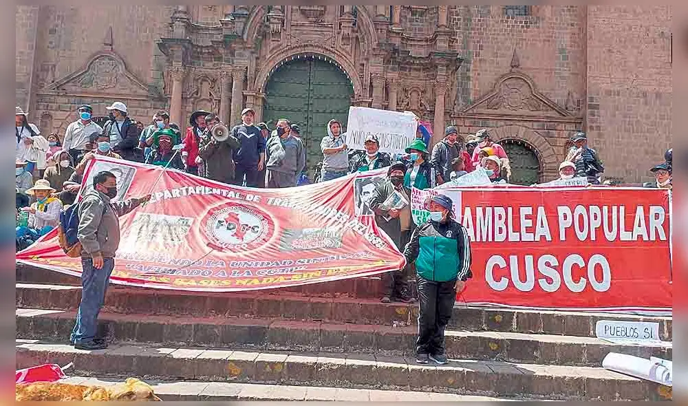 Latente. Protestas está en permanente evaluación en Cusco. Foto: La República