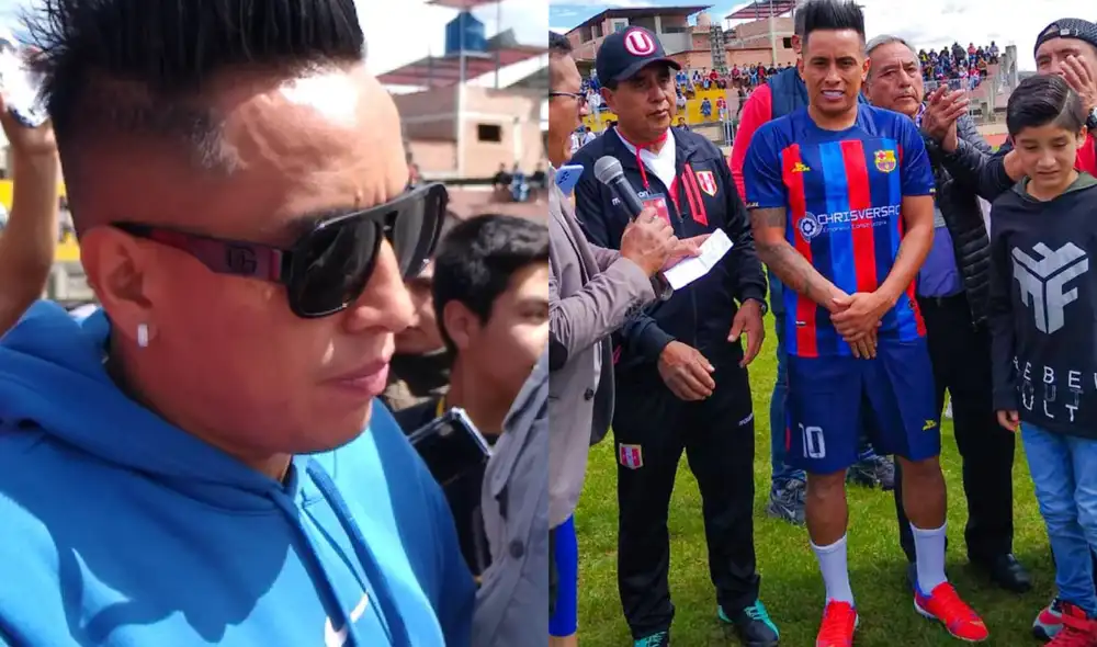 Christian Cueva fue recibido como un héroe por el público cajamarquino. FOTO: Composición LR Christian Cueva fue recibido como un héroe por el público cajamarquino. FOTO: Composición LR
