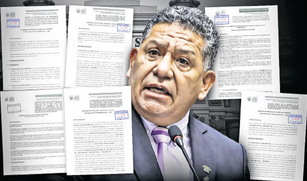 Responsable. El congresista Esdras Medina es autor de tres iniciativas que distorsionan el sistema universitario. Es presidente de la Comisión de Educación. Foto: composición de Fabrizio Oviedo/ La República