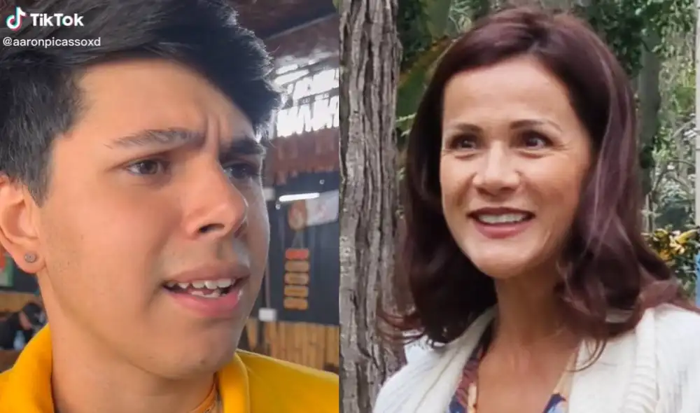 Mónica Sánchez interpreta a Charito González, la mamá de Jaimito, en "Al fondo hay sitio". Foto: composición/ captura de Tiktok/ Giuliana Castillo / URPI-LR