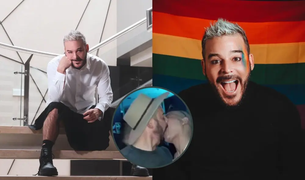 Adolfo Aguilar es ampayado dándose tremendo beso con joven desconocido. Foto: composición LR/ captura de Instagram