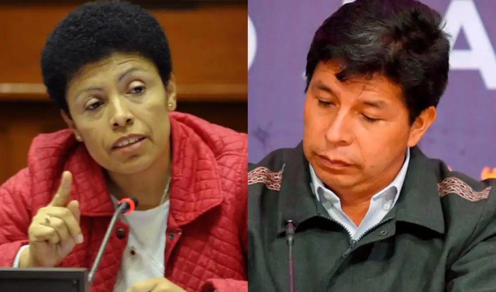 Martha Moyano dijo que Pedro Castillo está “huyendo” de la investigación en su contra tras decidir no declarar ante la Comisión de Fiscalización. Foto: composición/La República