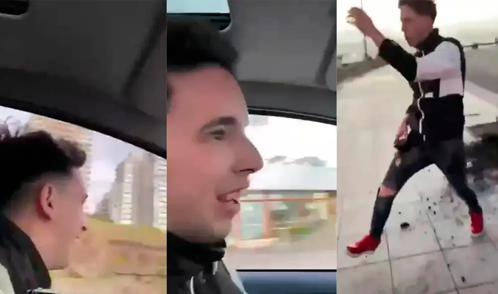 Ignacio Arostegui fue filmado desde el celular de su amigo cuando manejaba a toda velocidad. Foto: captura de video Ignacio Arostegui fue filmado desde el celular de su amigo cuando manejaba a toda velocidad. Foto: captura de video