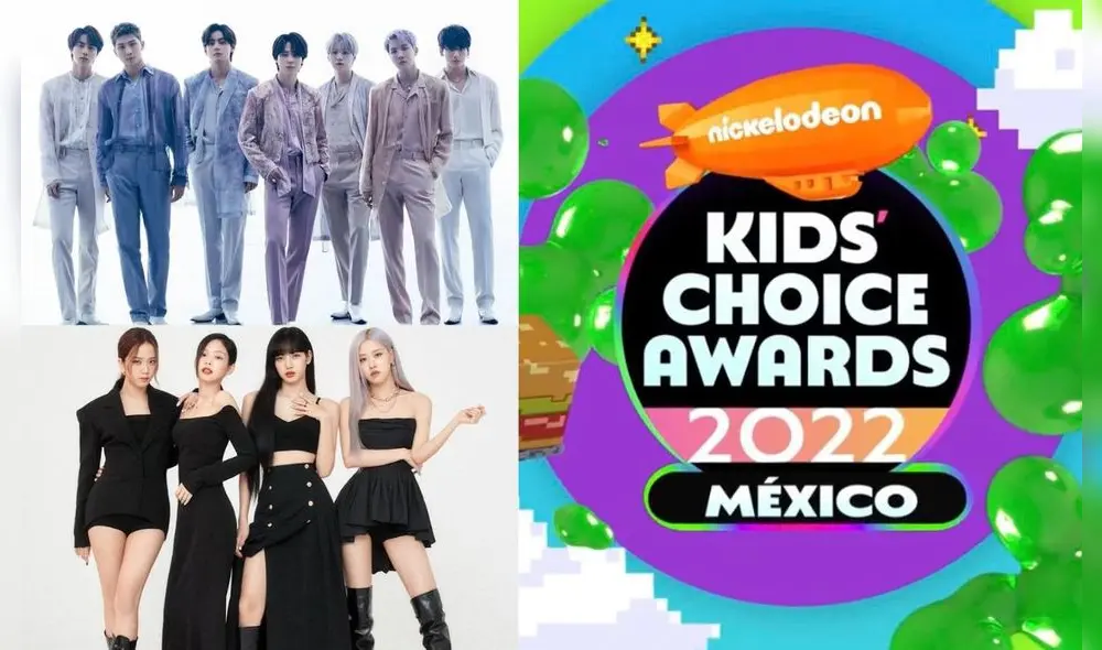 BTS y BLACKPINK están entre los nominados de los Kids' Choice Awards 2022 México. Foto: composición/Twitter.