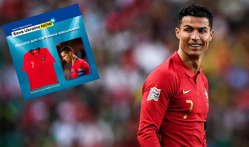 Camiseta de Cristiano Ronaldo del partido entre Portugal y Ucrania en la Eurocopa fue subastada. Foto: AFP Camiseta de Cristiano Ronaldo del partido entre Portugal y Ucrania en la Eurocopa fue subastada. Foto: AFP