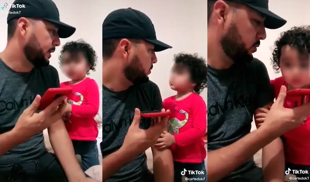 En el lugar también estaba un familiar del padre, quien le ayudó a hacer la broma. Foto: composición/ @cartedok/TikTok