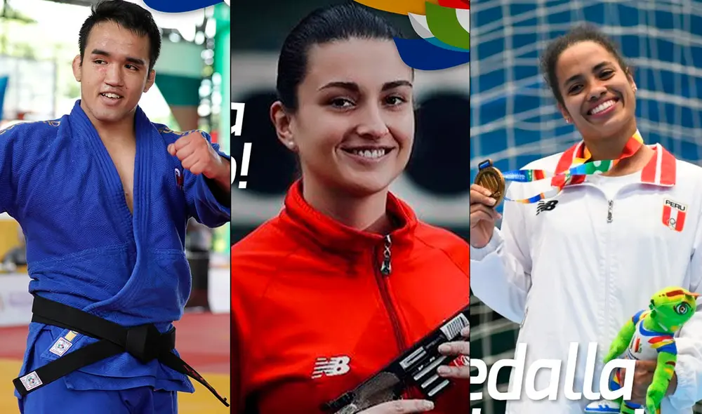 Daryl Yamamoto, Brianda Rivera y Ana Karina Méndez ganaron cada uno una medalla de oro en los Juegos Bolivarianos 2022. Composición de Twitter/IPD