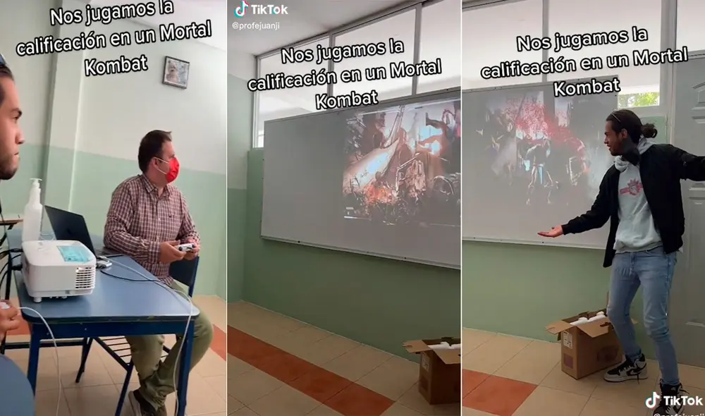 La divertida dinámica entre profesor y alumno dejó a todos sorprendidos. Foto: captura de TikTok