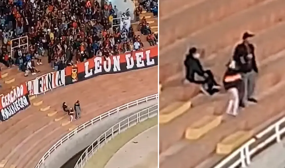Momento fue captado en el estadio de la UNSA en Arequipa. Foto: captura FANIA/ Facebook Momento fue captado en el estadio de la UNSA en Arequipa. Foto: captura FANIA/ Facebook