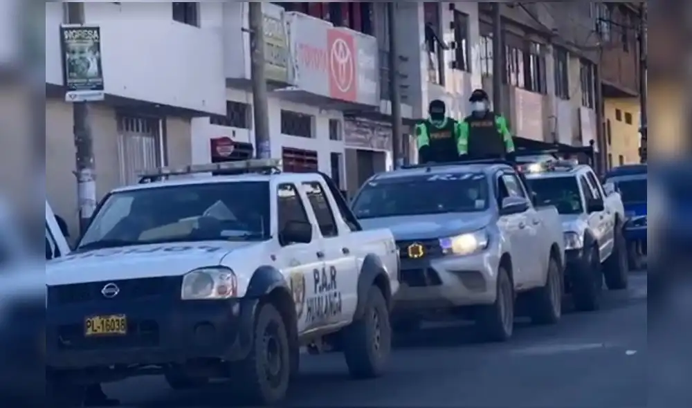 Camioneta fue conducida al Departamento de Investigación Criminal de Huamachuco. Foto: captura video de Hco TV
