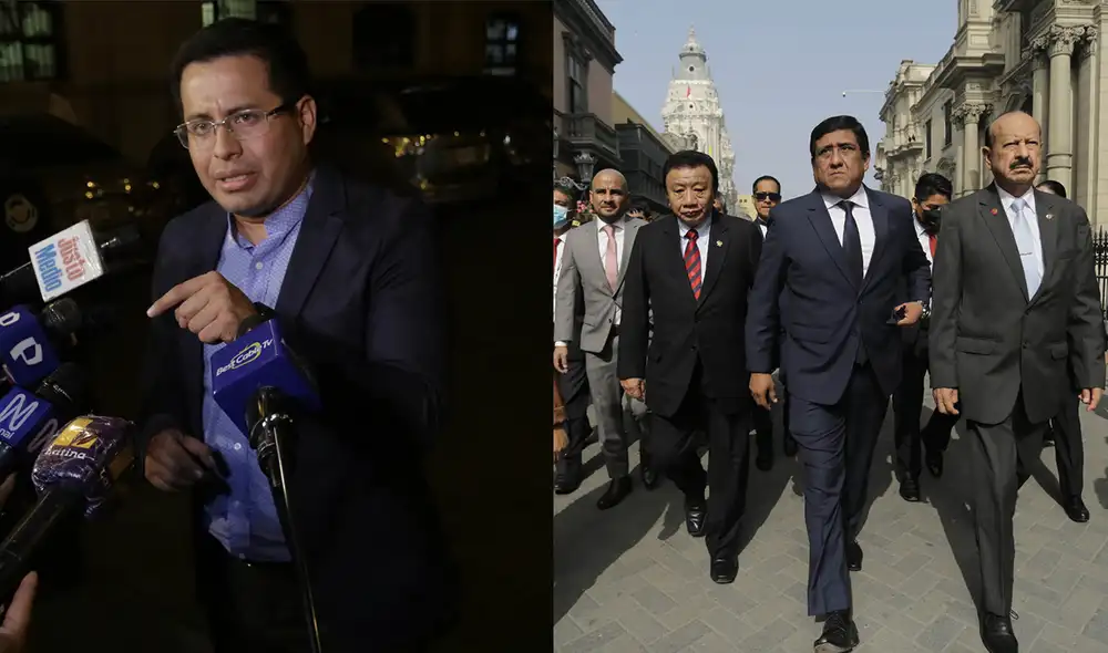 El abogado Benji Espinoza se refirió al informe de la Comisión de Fiscalización. Foto: composición/La República