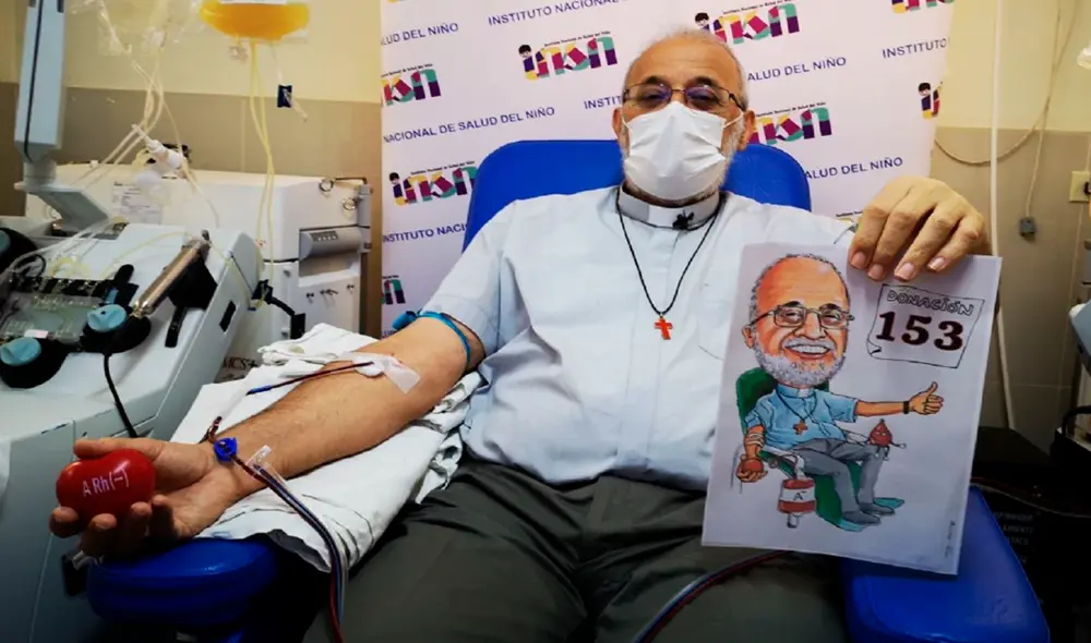 E padre Mateo Bautista dona sangre desde que cumplió 18 años. Foto: INS San Borja E padre Mateo Bautista dona sangre desde que cumplió 18 años. Foto: INS San Borja