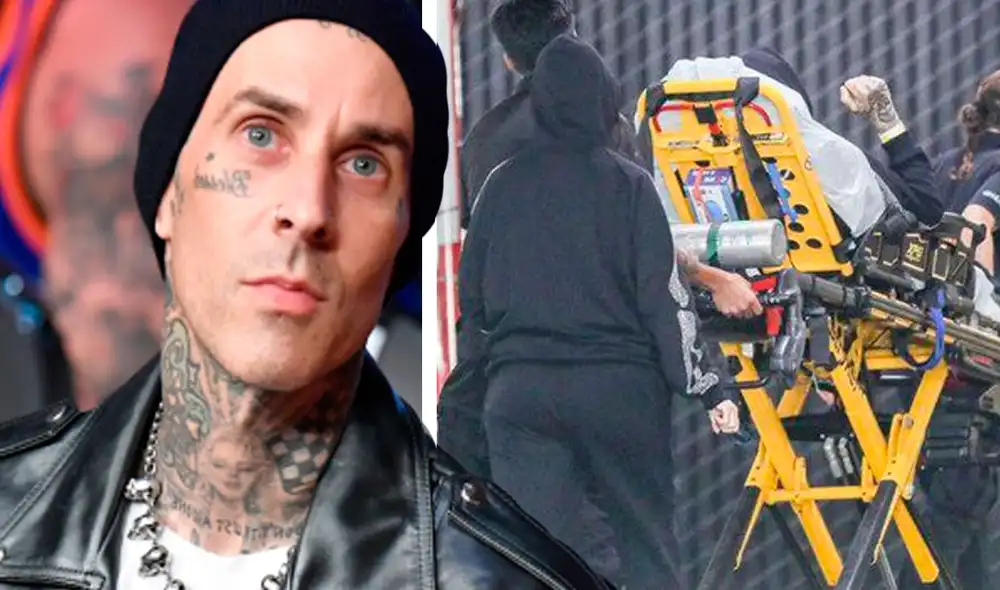 Kourtney Kardashian acompañó a Travis Barker cuando era trasladado al hospital. Foto: composición LR/TMZ
