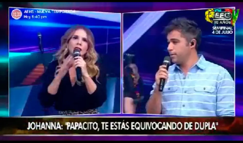 Johanna San Miguel le gritó a Renzo Schuller. Foto: captura de EEG