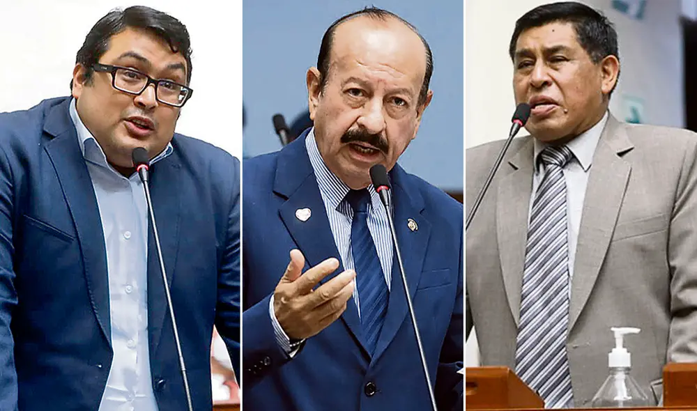 Puntos de vista. César Revilla (FP), Wilmar Elera (SP) y Pasión Dávila (Bloque Magisterial). Foto: composición/ difusión Puntos de vista. César Revilla (FP), Wilmar Elera (SP) y Pasión Dávila (Bloque Magisterial). Foto: composición/ difusión