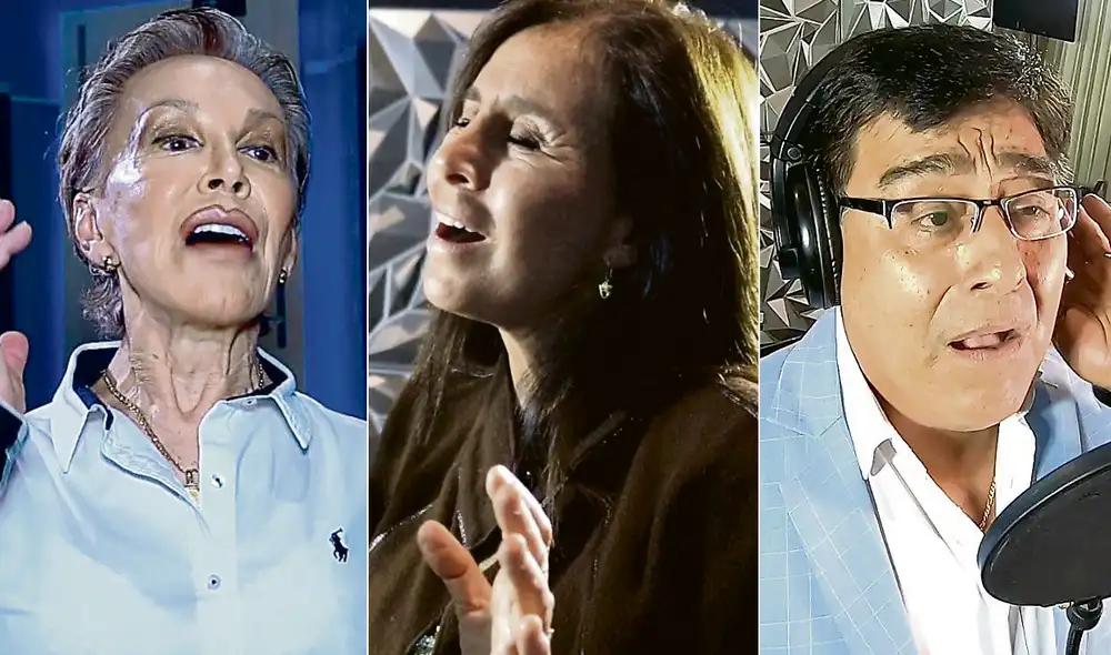 Cantantes. Cecilia Bracamonte, Julie Freundt y Lucho Paz fueron parte de la grabación. Foto: difusión Cantantes. Cecilia Bracamonte, Julie Freundt y Lucho Paz fueron parte de la grabación. Foto: difusión