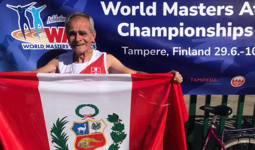 Exdirigente inició su carrera deportiva a los 75 años. Foto: Twitter