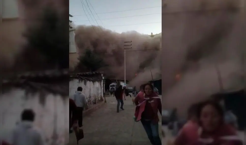 Derrumbe en el distrito de Chavín de Huántar, en la provincia de Huari, alarma a la población. Foto: Twitter @MaghaliEstrada Derrumbe en el distrito de Chavín de Huántar, en la provincia de Huari, alarma a la población. Foto: Twitter @MaghaliEstrada