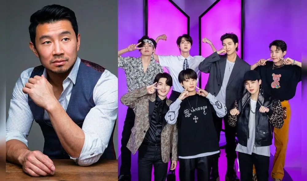 Simu Liu, actor de "Shang Chi", sería el nuevo ARMY de BTS. Foto: composición/Twitter.