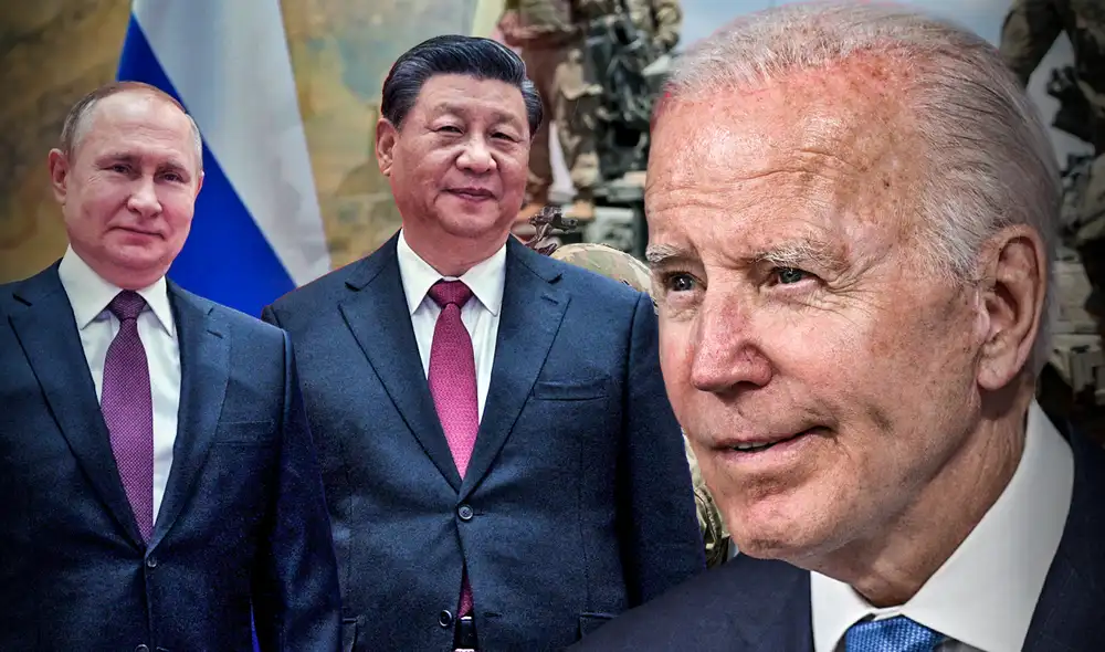 Para la OTAN, Rusia vuelve a ser la "amenaza" y China, "el desafío". Foto: composición de Fabricio Oviedo/La República/AFP