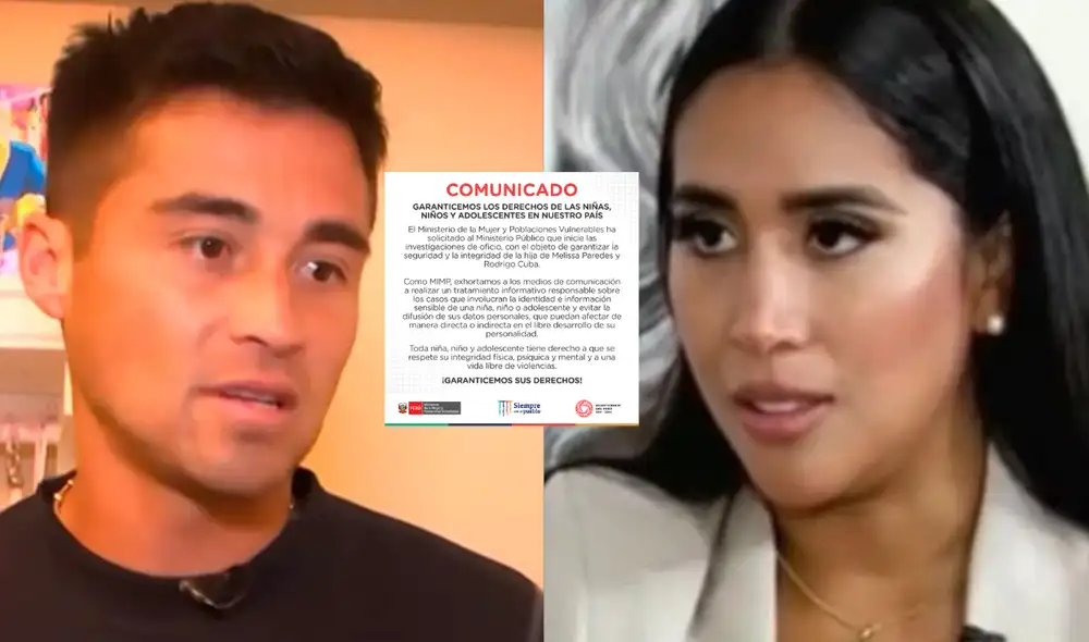 Esto es lo que manifestó el Ministerio de la Mujer sobre el polémico caso de Melissa Paredes y Rodrigo Cuba. Composición: captura de Willax/ captura de Maérica TV/ Twitter Esto es lo que manifestó el Ministerio de la Mujer sobre el polémico caso de Melissa Paredes y Rodrigo Cuba. Composición: captura de Willax/ captura de Maérica TV/ Twitter