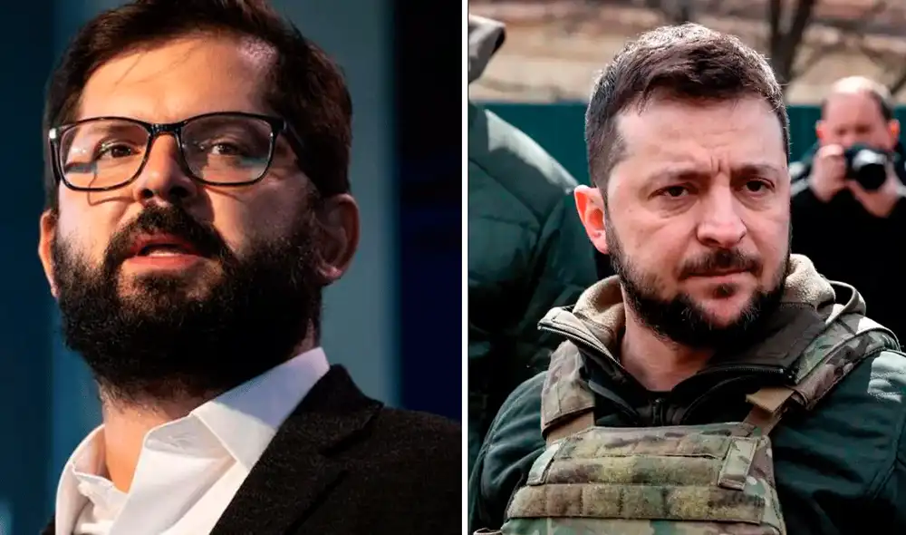 “Agradecido por el apoyo en la ONU, ayuda humanitaria para Ucrania. Discutimos la posibilidad de involucrar a especialistas chilenos en territorios para desminado”, manifestó Volodimir Zelenski. Foto: composición LR/ EFE/ AFP