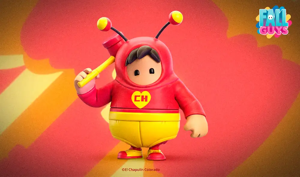 La skin del Chapulín Colorado estará a la venta en la tienda de Fall Guys desde el 9 de julio. Foto: Fall Guys