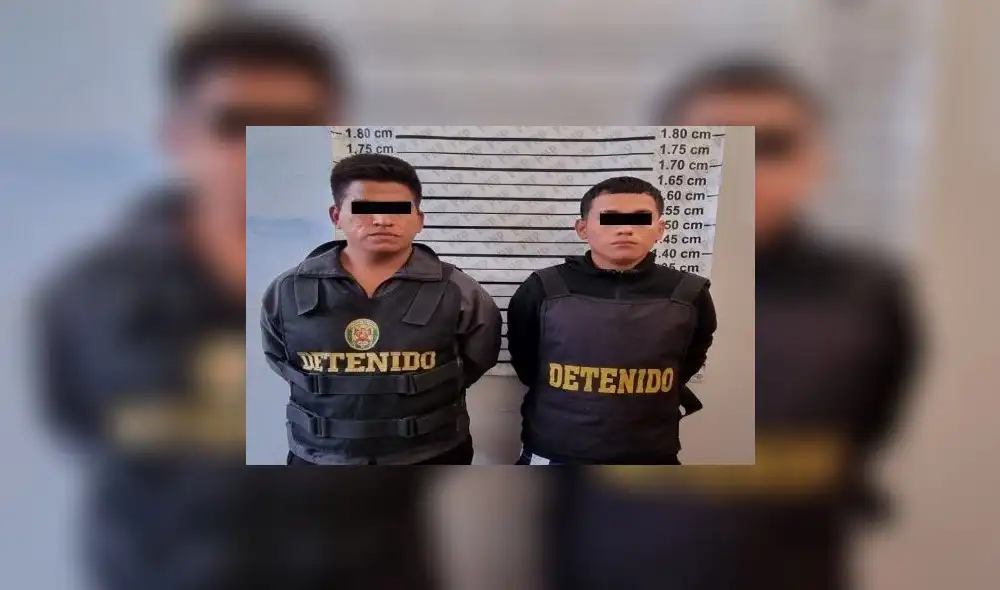 Fueron detenidos cerca de una obra de construcción de una institución educativa en el Alto Trujillo. Foto: PNP