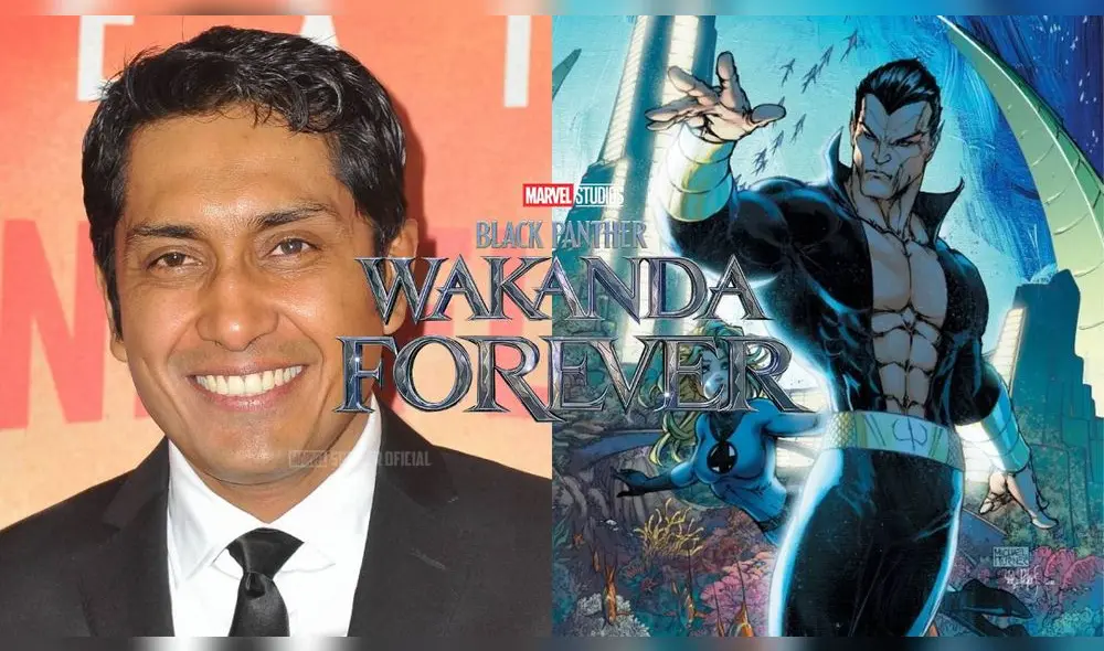 El actor mexicano Tenoch Huerta interpretará a la nueva versión de Namor en el UCM en la película "Black Panther: Wakanda forever". Foto: composición LR/MCU Facility/Twitter/Marvel Comics