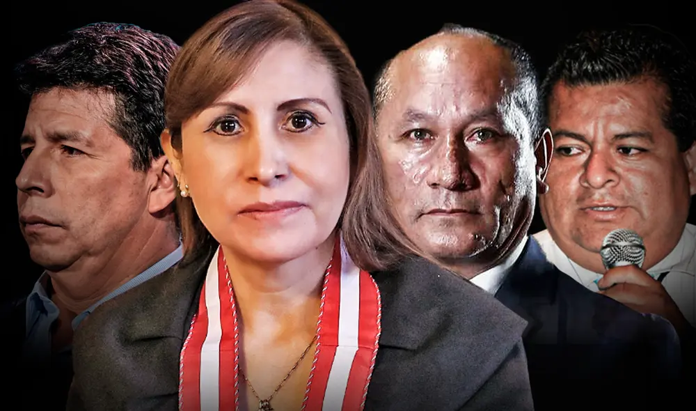 Patricia Benavides tiene pendiente investigaciones que involucran a Pedro Castillo, Bruno Pacheco, Juan Silva, entre otros. Foto: composición de Fabrizio Oviedo/La República