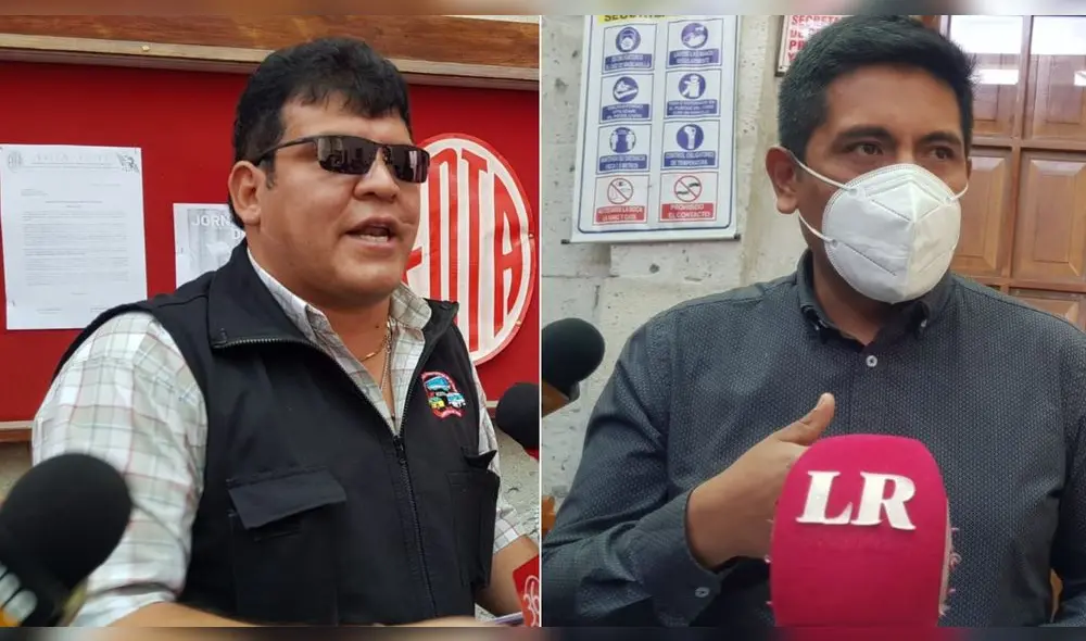 Víctor Mendoza y Patrick Quilca, protagonizaron un intercambio de palabras y se amenazaron con denunciarse mutuamente. Foto: URPI/ Alexis Choque