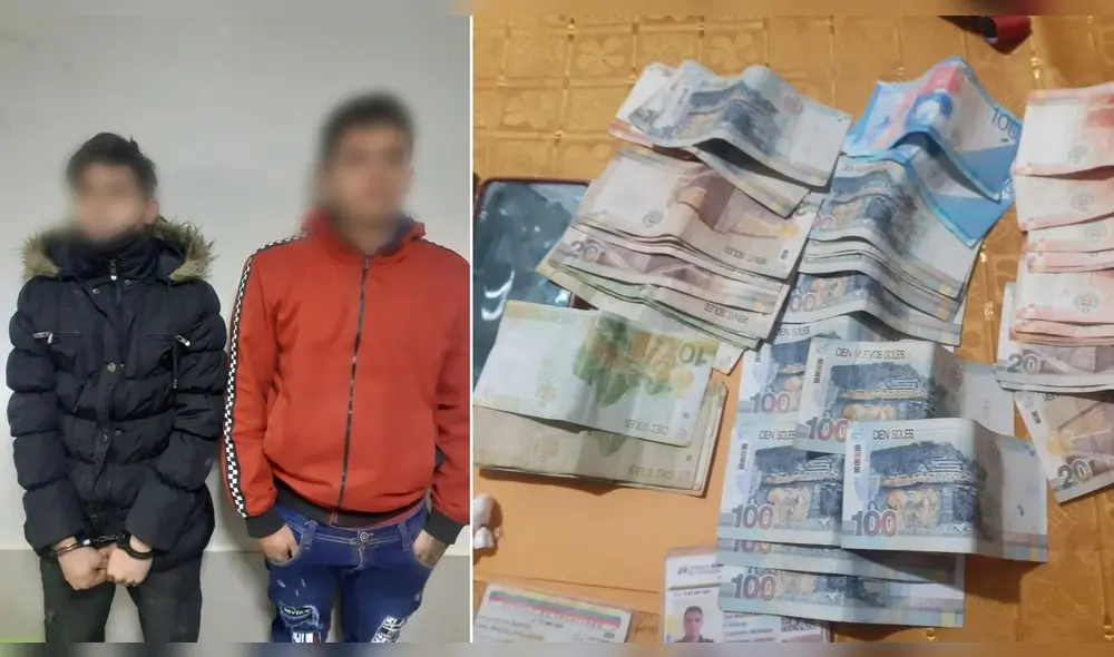 Los intervenidos son dos integrantes de la banda criminal "los chamos de Pedro P. Díaz". Foto: PNP