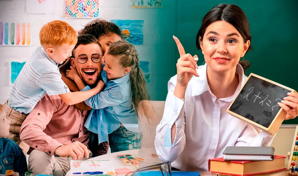 Comparte las frases más llenas de sentimiento para saludar a quienes forman a niños y jóvenes. Foto: composición de Gerson Cardoso/La República Comparte las frases más llenas de sentimiento para saludar a quienes forman a niños y jóvenes. Foto: composición de Gerson Cardoso/La República