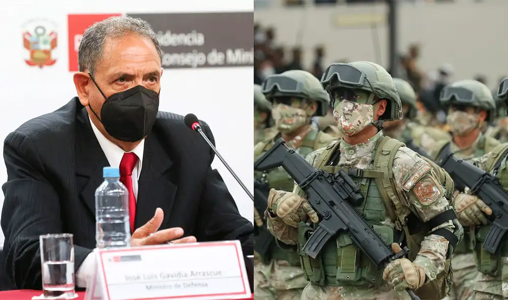 Ministro Gavidia señaló que "los mensaje subliminales para quebrar el orden constitucional no solo son irresponsables, sino faltan el respeto" a las instituciones castrenses. Foto: composición LR/Andina